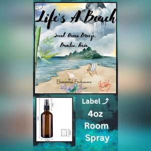 Handmade Elemental Endeavors "Life’s A Beach" Room Spray 4oz Bottle